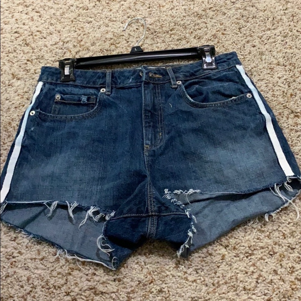 High waisted jean shorts